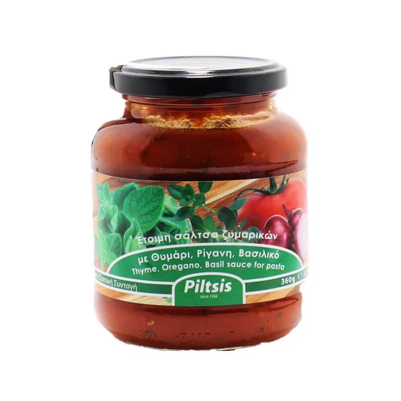 Tomato Sauce Thyme Oregano Basil / Σάλτσα Τομάτας με Θυμάρι Ρίγανη Βασιλικό 360g