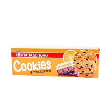 Papadopoulou Cookies Orange & Chocolate / Cookies με Πορτοκάλι & Σοκολάτα 180g