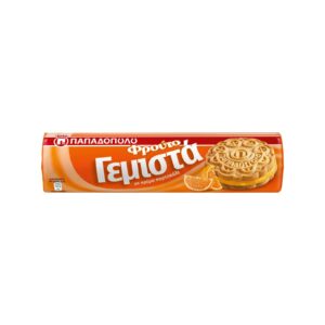 Papadopoulou Orange Sandwich Biscuits / Παπαδοπούλου Μπισκότα γεμιστά Πορτοκάλι 200g