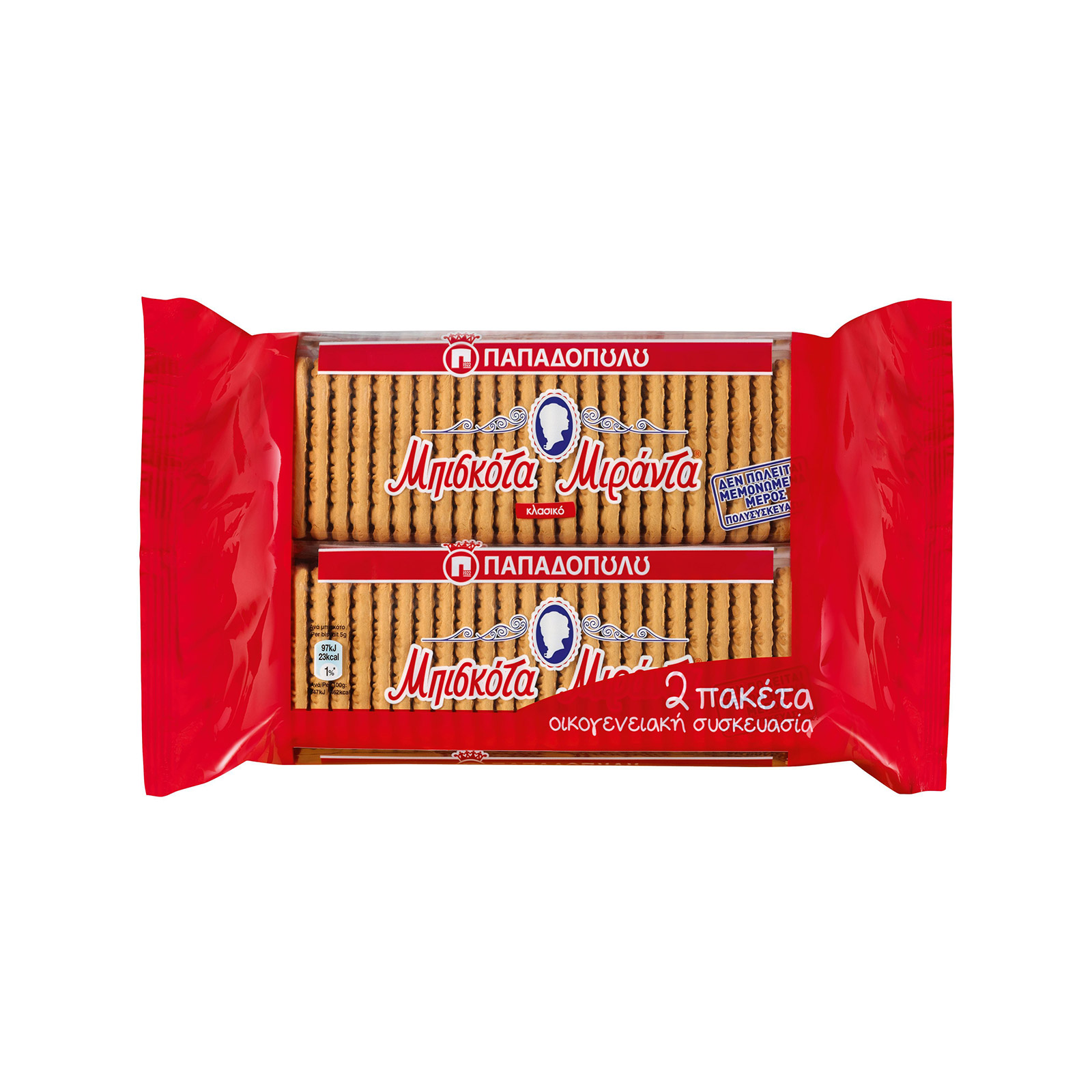 Papadopoulou Miranda Biscuits 2x250g / Παπαδοπούλου Μιράντα Μπισκότα