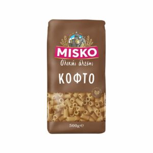 Misko Whole Wheat Short-cut Macaroni / Πάστα Ζυμαρικών Ολικής Άλεσης Κοφτό 500g