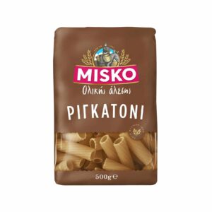 Misko Wholewheat Pasta Rigatoni 500g / ΜΙΣΚΟ Ριγκατόνι Ολικής