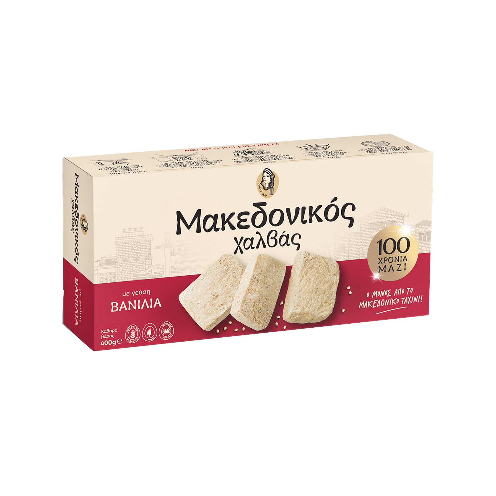 Macedonian Halva Vanilla / Μακεδονικός Χαλβάς Βανίλια 400g
