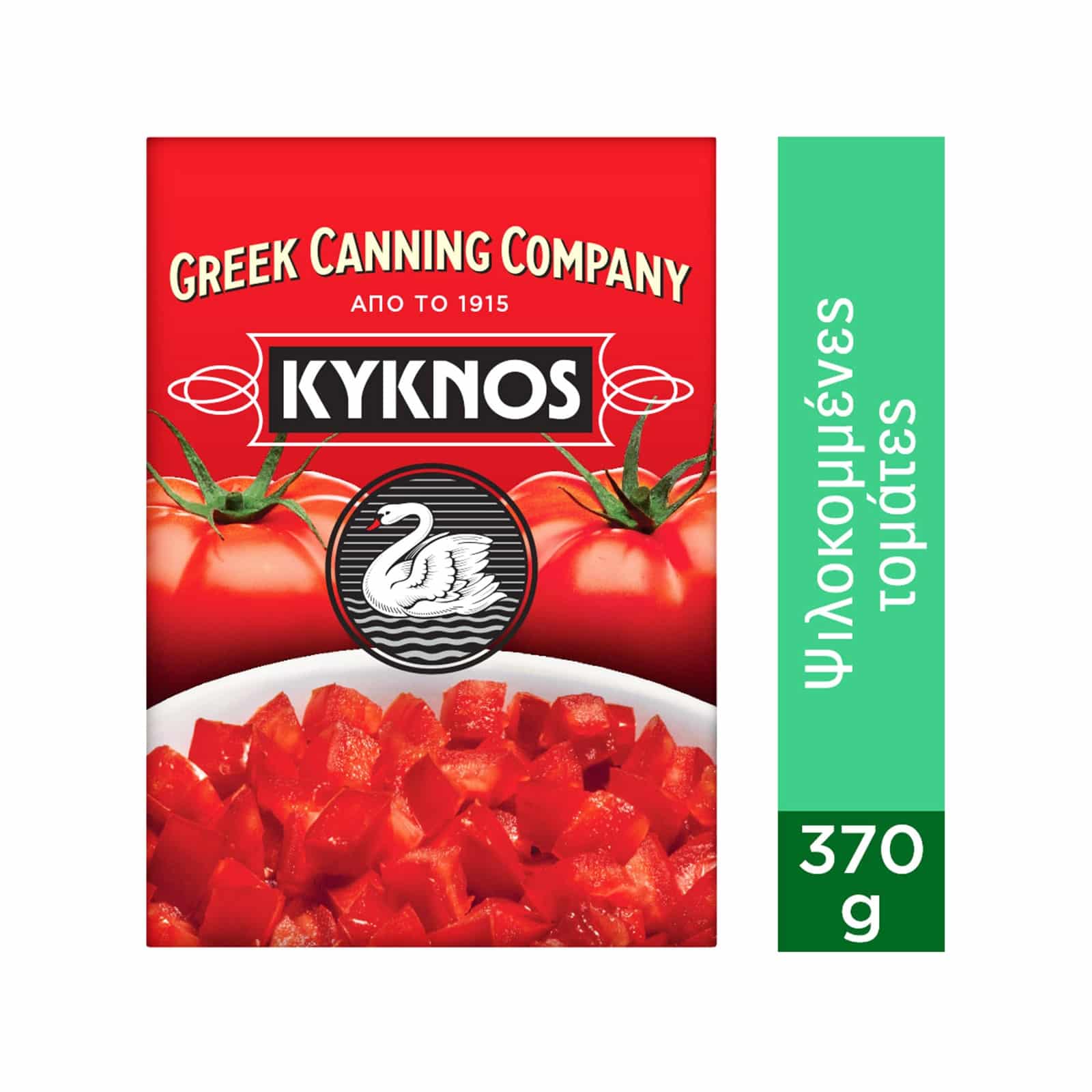 Kyknos Tomato Chopped Peeled / Τοματάκι Ψιλοκομμένο Αποφλοιωμένο 370g