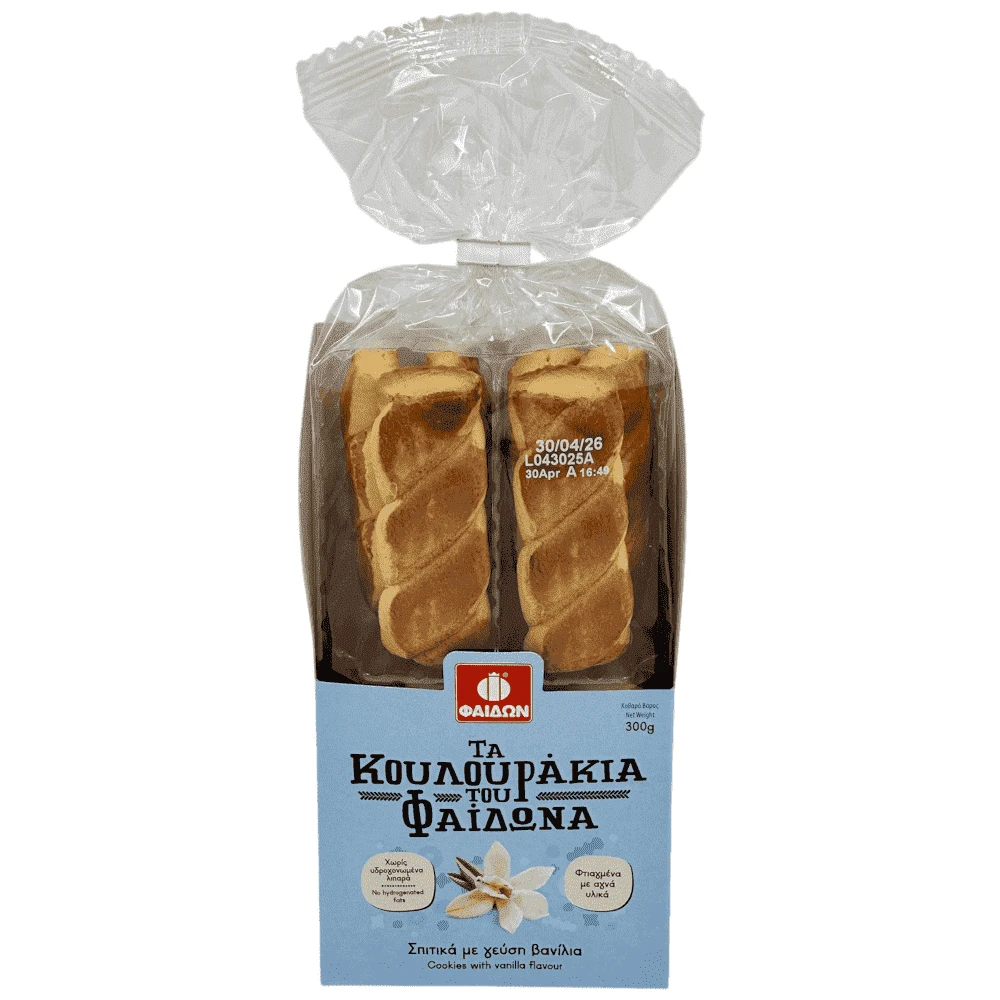 Faidon Cookies Vanilla / Φαίδων Κουλούρια Βανίλια 300g