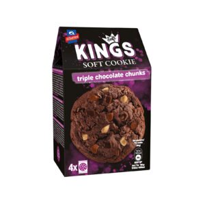 Allatini Kings Soft Cookies Triple Chocolate / Αλλατίνη Μπισκότα Τριπλή Σοκολάτα 160g