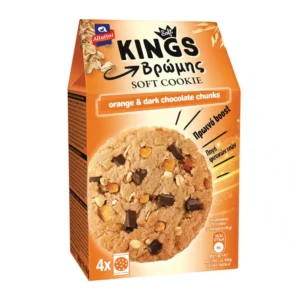 Allatini Kings Soft Cookies Oats Orange Chocolate / Αλλατίνη Μπισκότα Βρώμης Πορτοκάλι Σοκολάτα 160g