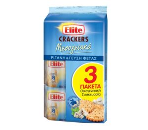 Elite Crackers Oregano and Feta Cheese 3x105g / Κράκερς Ρίγανη και Φέτα