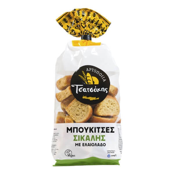 Tsatsakis Rye Mini Rusks with Olive Oil 400g / Τσατσάκης Παξιμαδάκι Σίκαλης με ελαιόλαδο