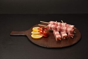 Greek Pancetta Pork Souvlaki (50 skewers x 100g) 5kg