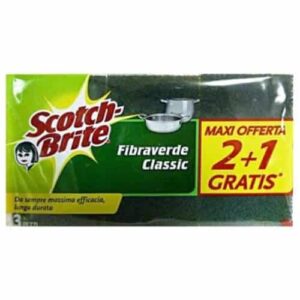 Scotch Brite Green Sponge (2+1 Free) / Σφουγγαράκι Κουζίνας Πράσινο