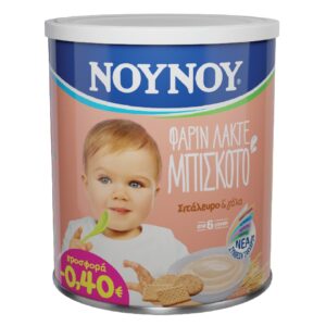 NOYNOY Farine Lactée with Biscuit / ΝΟΥΝΟΥ Φαρίν Λακτέ με Μπισκότο 300g