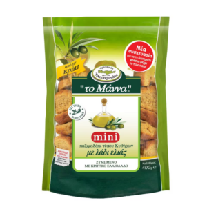 Manna Olive Oil Wheat Rusks Mini / Παξιμαδάκια Λαδιού 400g Mini