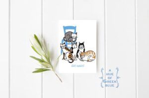 Greek Cats 5 όλες ωραίες! Design Postcard (5-pack)