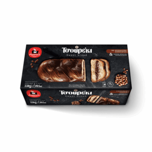 Rodoula Chocolate Tsoureki with Praline / Τσουρέκι Σοκολάτας με Πραλίνα Φουντουκιού 550g