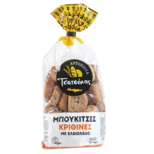 Tsatsakis Mini Bites Barley Rusks 400g / Τσατσάκης Μπουκίτσες Κρίθινες με Ελαιόλαδο